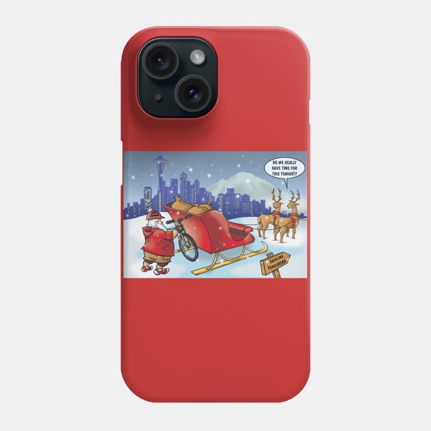 Santa's Bike Rack Phone Case by Reading With Kids