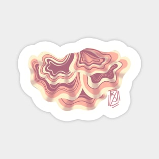 Pink Turkey Tail Mushroom Magnet