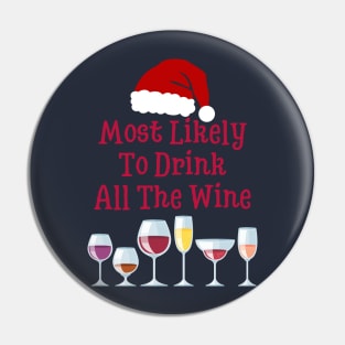 Most Likely To Drink All The Wine Pin