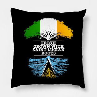 Irish Grown With Saint Lucian Roots - Gift for Saint Lucian With Roots From Saint Lucia Pillow