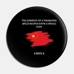 Chinese Pride, The journey of a thousand miles begins with a single step Pin