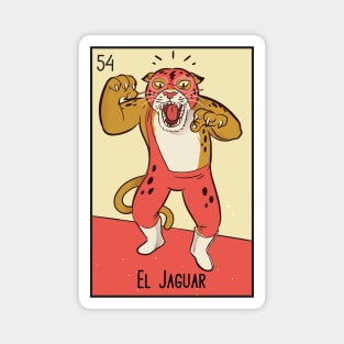 El Jaguar // Mexican Luchador Loteria Card Magnet