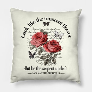 Shakespeare's Lady Macbeth quote - dark coquette Pillow