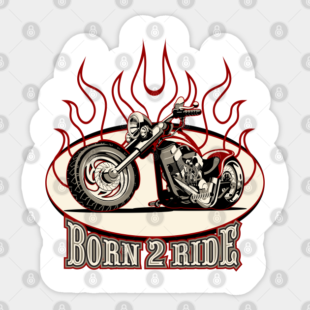 Cartoon chopper - Cartoon Motorcycle - Sticker | TeePublic Cartoon chopper - Cartoon Motorcycle - Sticker | TeePublic