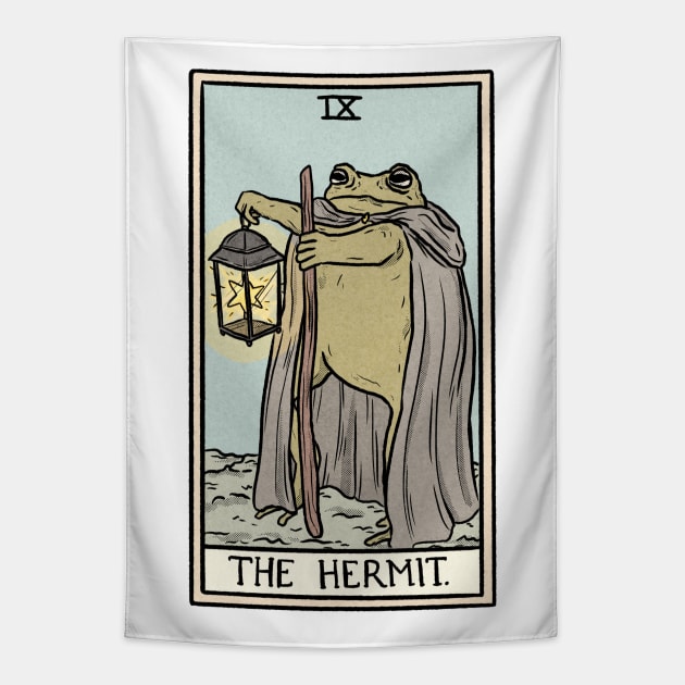 The Hermit Toad Tarot Tapestry by Jewelia