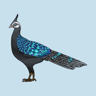 Palawan peacock pheasant bird cartoon illustration T-Shirt