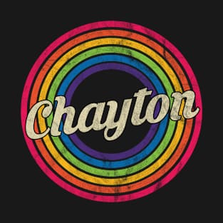 Chayton - Retro Rainbow Faded-Style T-Shirt