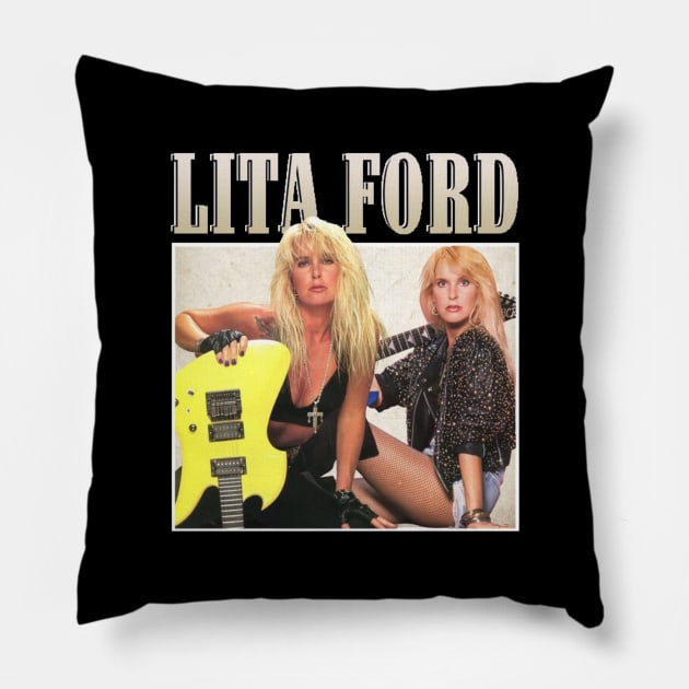 Lita ford//Retro for fans Pillow by DetikWaktu