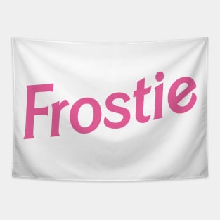 Pink Winter Charm: Frostie Fun Tapestry