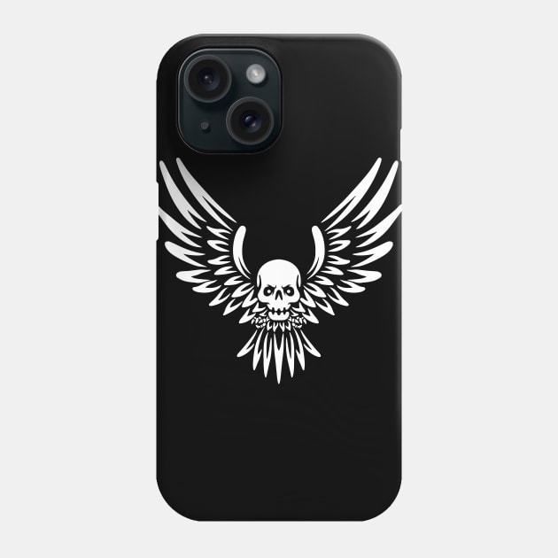 Flying Skull Phone Case by quilimo