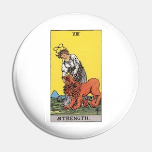 Strenght, Raider Waite Tarot, Divination Tarot Pin