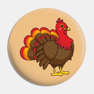 Cute Cartoon Turkey Pin