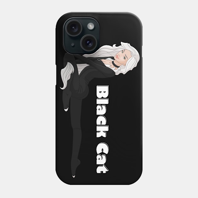 Black Cat Phone Case by VermilionBlond