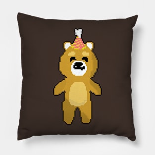 Cuddly and Cute: Pixel Art Illustration for Charming Tees Pillow