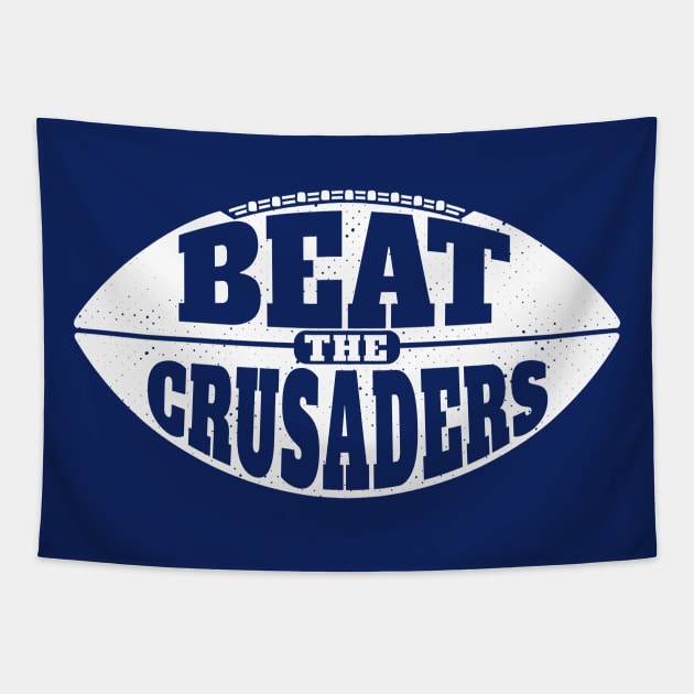 Beat the Crusaders // Vintage Football Grunge Gameday Tapestry by SLAG_Creative