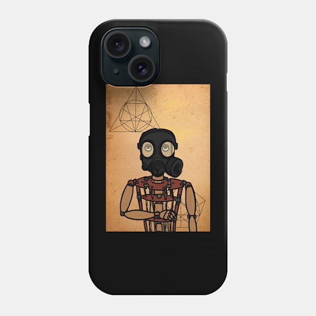 WenGecko NFT - Wooden Puppetry: Character with Painted Eyes and Wood Skin Phone Case by Hashed Art