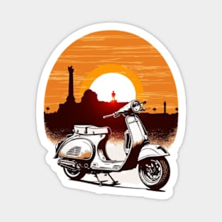 Vespa Sunset Design - Original Artwork Magnet