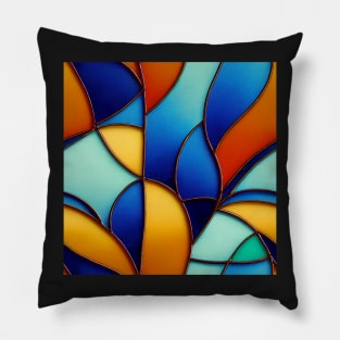 Stained glass colorful pattern, model 7 Pillow