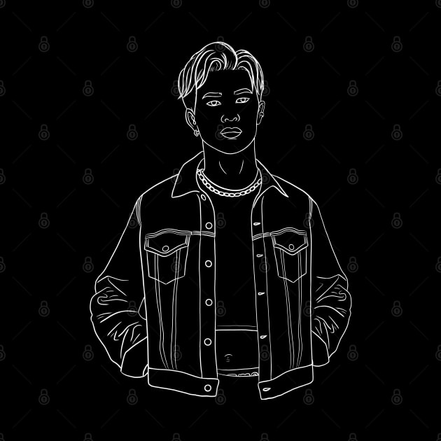 Stylish Korean Pop Singer | Black Outlines by Incubuss Fashion