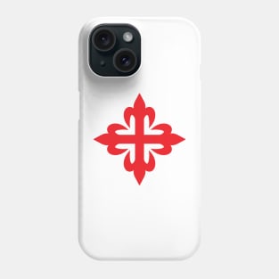 Flowered cross (red) Phone Case