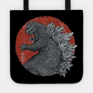 chibi godzilla red moon Tote