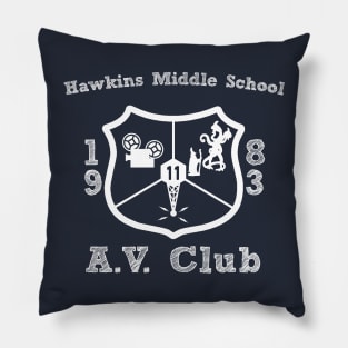 Hawkins Middle School A.V. Club White Pillow