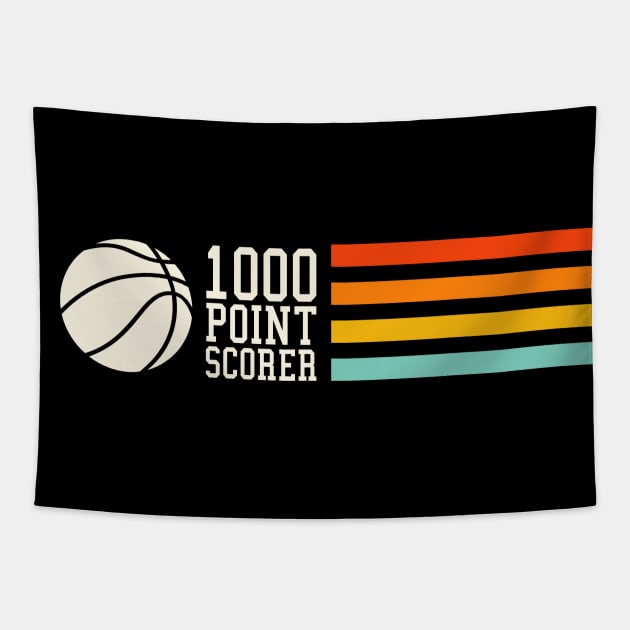 1000 Point Scorer Basketball Gift High School Basketball Mom Tapestry by PodDesignShop