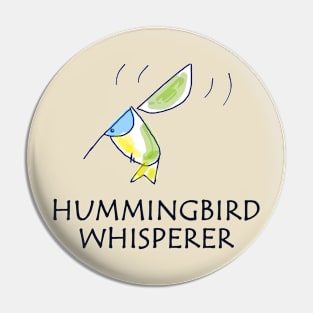 Cute Hummingbird Sketch Tee Pin