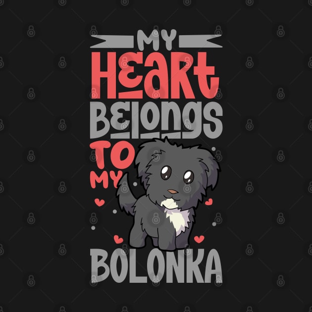 My heart belongs to my Bolonka Zwetna by Modern Medieval Design