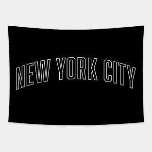 New York City Pink Outline Tapestry