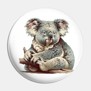 Chill Koala - Natural History Illustration Pin