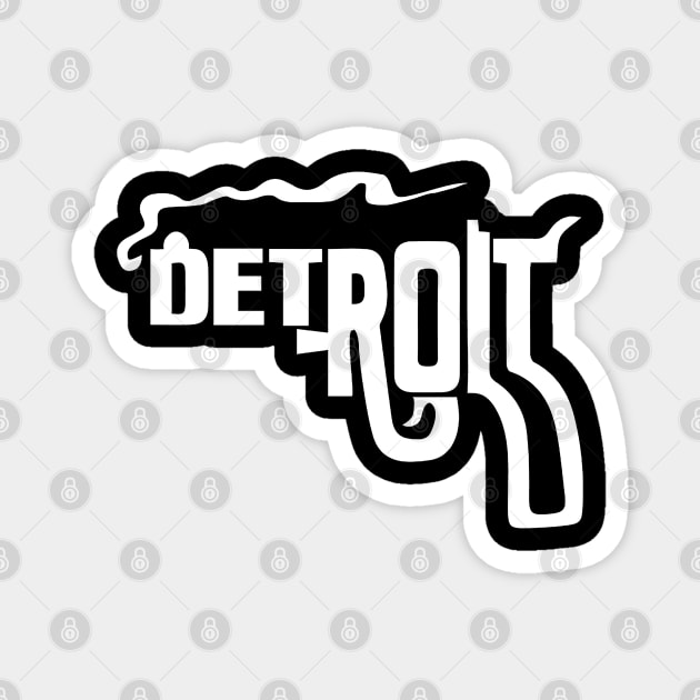 Detroit Gun Magnet by Nayo Draws