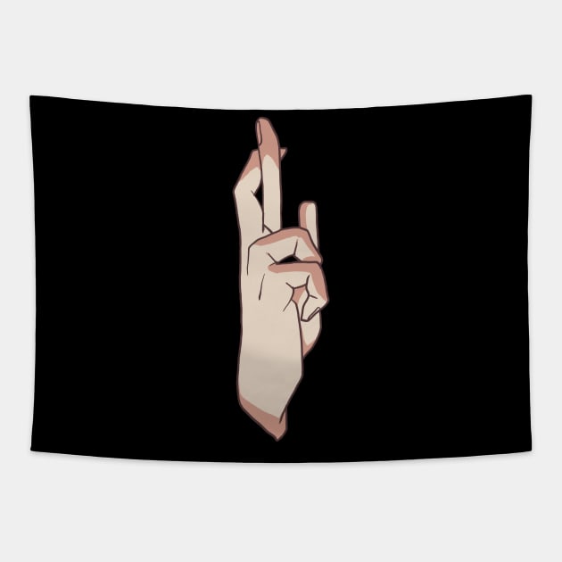 Anime hand Tapestry by DeathAnarchy