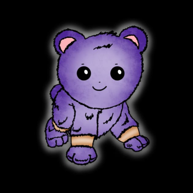 Cute Purple Baby Bear by JennaBunnies