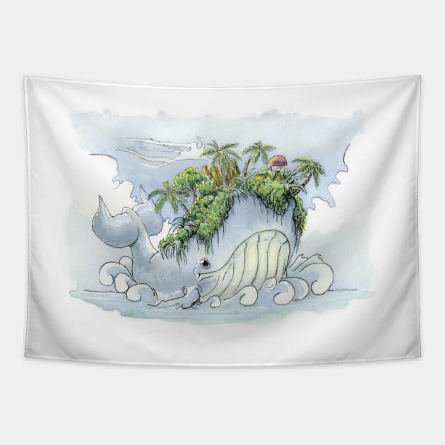 Whale Island Tapestry by WTW