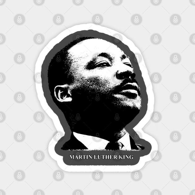 Martin Luther King Portrait Pop Art Magnet by phatvo