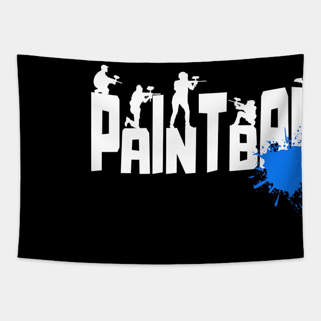 Paintball player Gotcha Paintballer gift idea Tapestry by Lomitasu