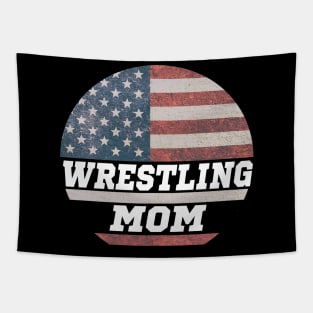 Wrestling Mom USA Flag Tapestry