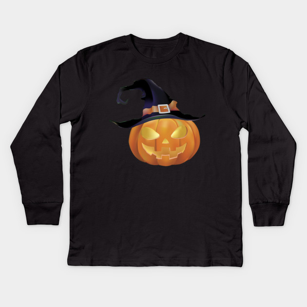 long sleeve t-shirt for men jack o lantern pumpkin halloween costume tee shirt