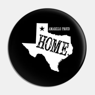 My Home is Amarillo (White Ink) Pin