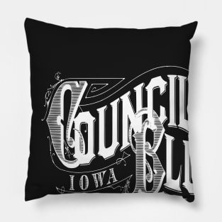 Vintage Council Bluffs, IA Pillow