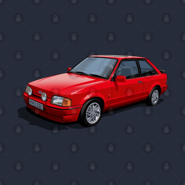 Ford Escort XR3i Mk4 in Radiant Red by candcretro