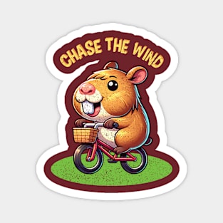 Capybara on the Bike Magnet