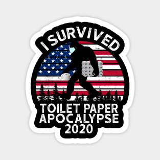 I Survived Toilet Paper Apocalypse 2020 Us Flag Magnet