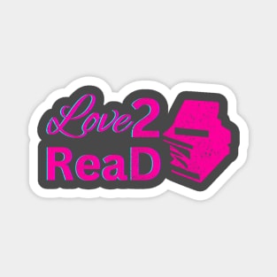 Love 2 Read Pink Book Magnet