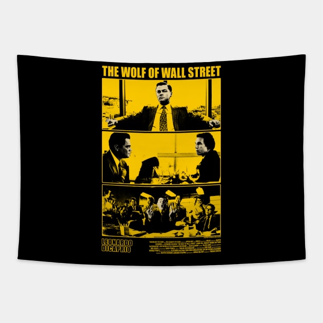 the wolf of wall street grunge Tapestry by Genetics art