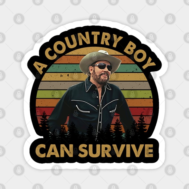 A Country Boy Can Survive Vintage Retro Magnet by Culnaneandreas.Fashion