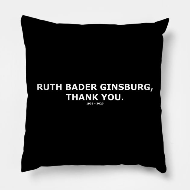 Ruth Bader Ginsburg RBG Pillow by xenapulliam