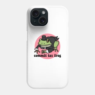 Commit Tax Frog Sticker - Pink Phone Case