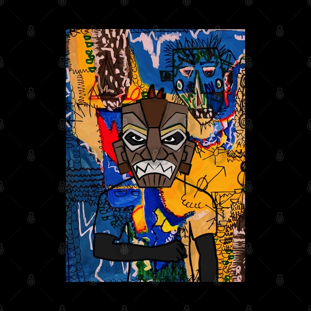 Unique MaleMask Digital Collectible with HawaiianEye Color and DarkSkin on TeePublic by Hashed Art